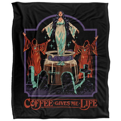 Multicoloured - Front - Steven Rhodes Coffee Gives Me Life Soft Touch Blanket