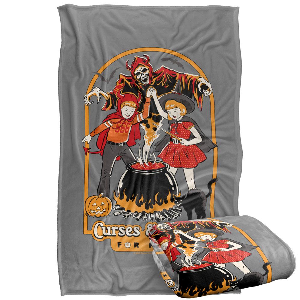 Multicoloured Print - Front - Steven Rhodes Curses & Spells For Kids Soft Touch Blanket