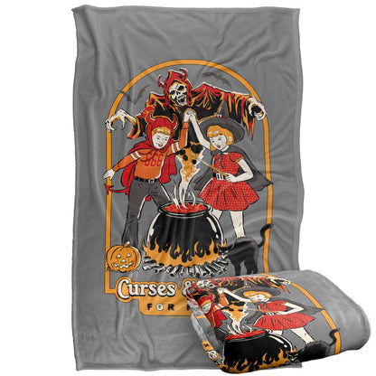 Multicoloured Print - Front - Steven Rhodes Curses & Spells For Kids Soft Touch Blanket