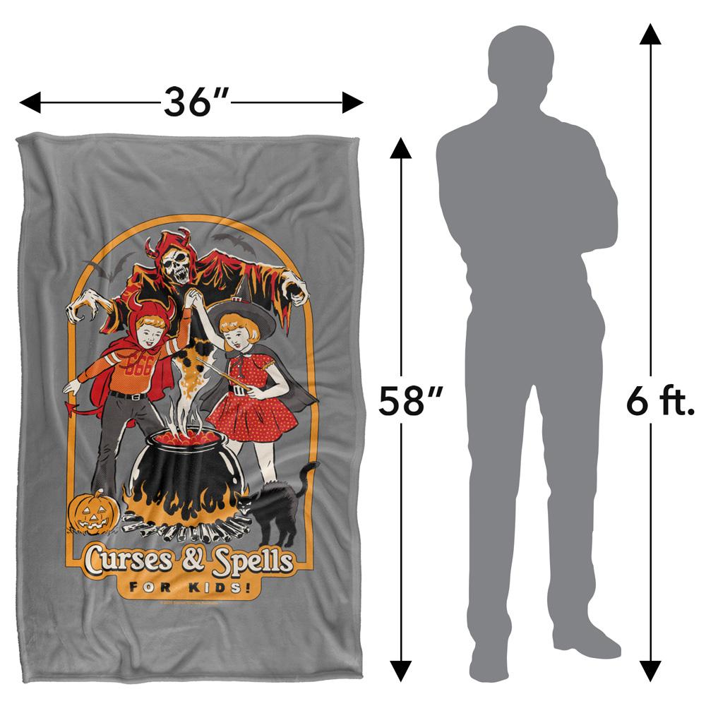 Multicoloured Print - Pack Shot - Steven Rhodes Curses & Spells For Kids Soft Touch Blanket