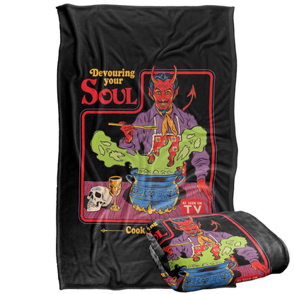 Multicoloured Print - Front - Steven Rhodes Devouring Your Soul Soft Touch Blanket