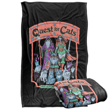 Multicoloured Print - Front - Steven Rhodes Quest For Cats Soft Touch Blanket