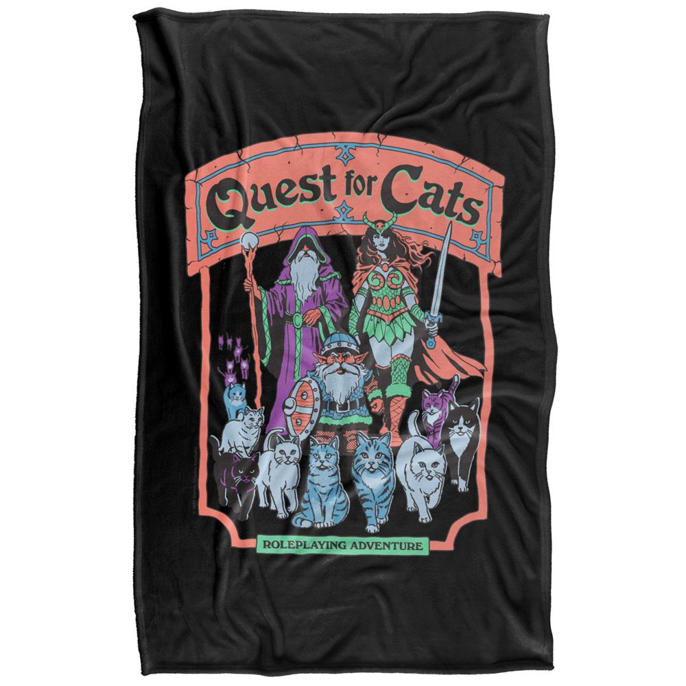 Multicoloured Print - Back - Steven Rhodes Quest For Cats Soft Touch Blanket