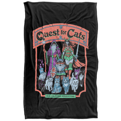 Multicoloured Print - Back - Steven Rhodes Quest For Cats Soft Touch Blanket