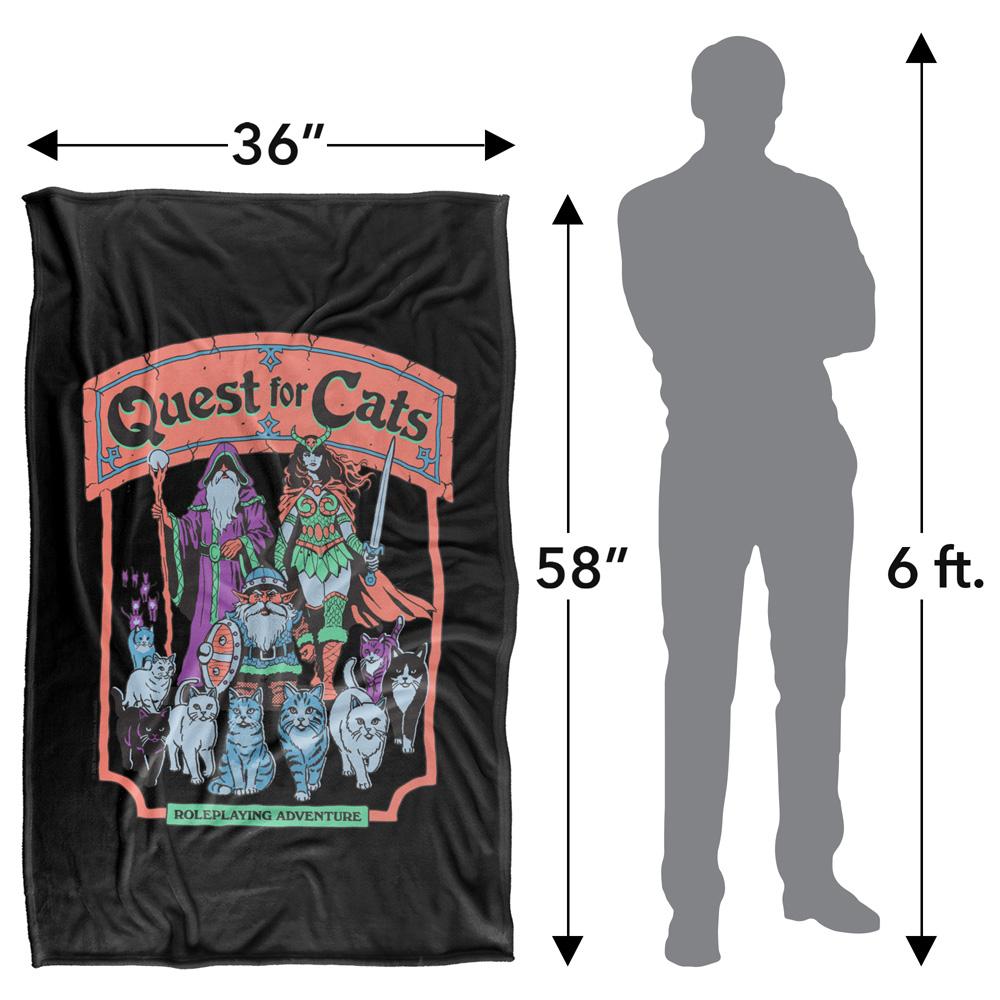 Multicoloured Print - Pack Shot - Steven Rhodes Quest For Cats Soft Touch Blanket