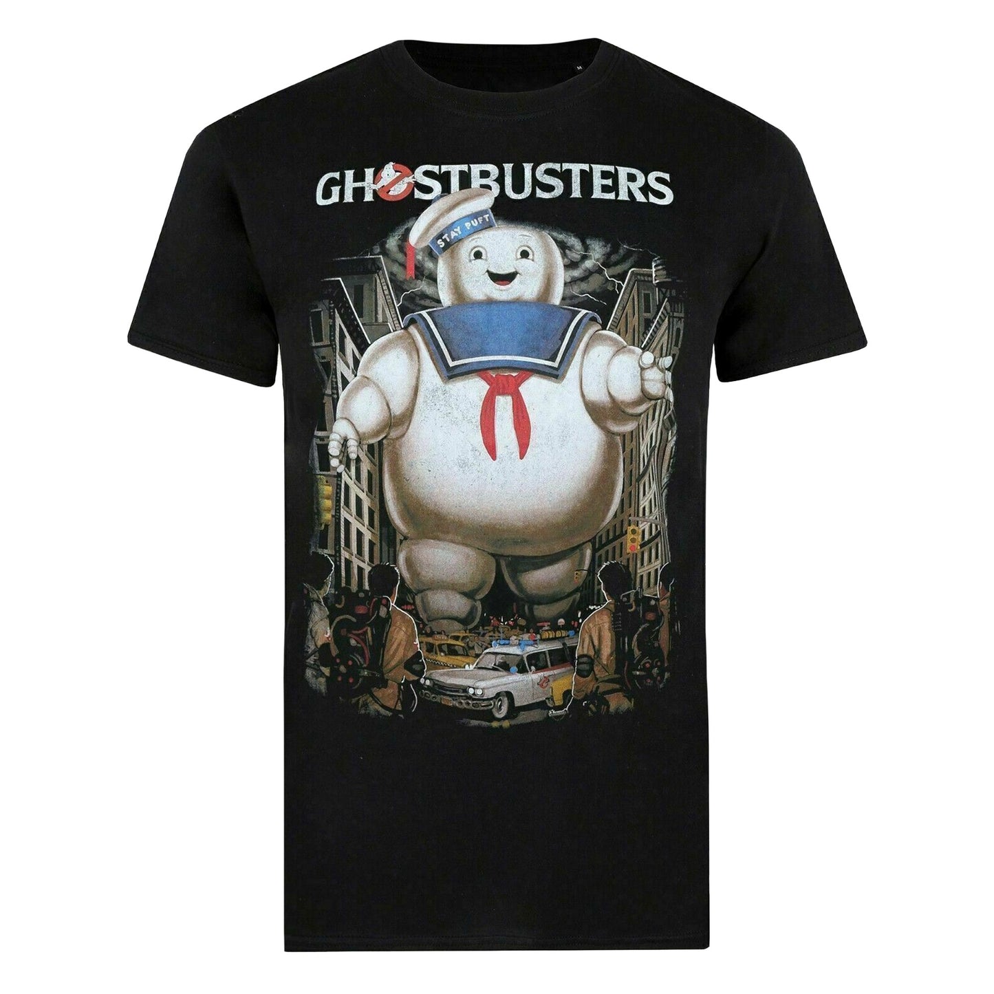 Black - Front - Ghostbusters Mens Stay-Puft Marshmallow Man T-Shirt