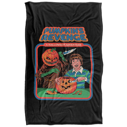 Black-Multicoloured - Side - Steven Rhodes Pumpkins Revenge Soft Touch Blanket