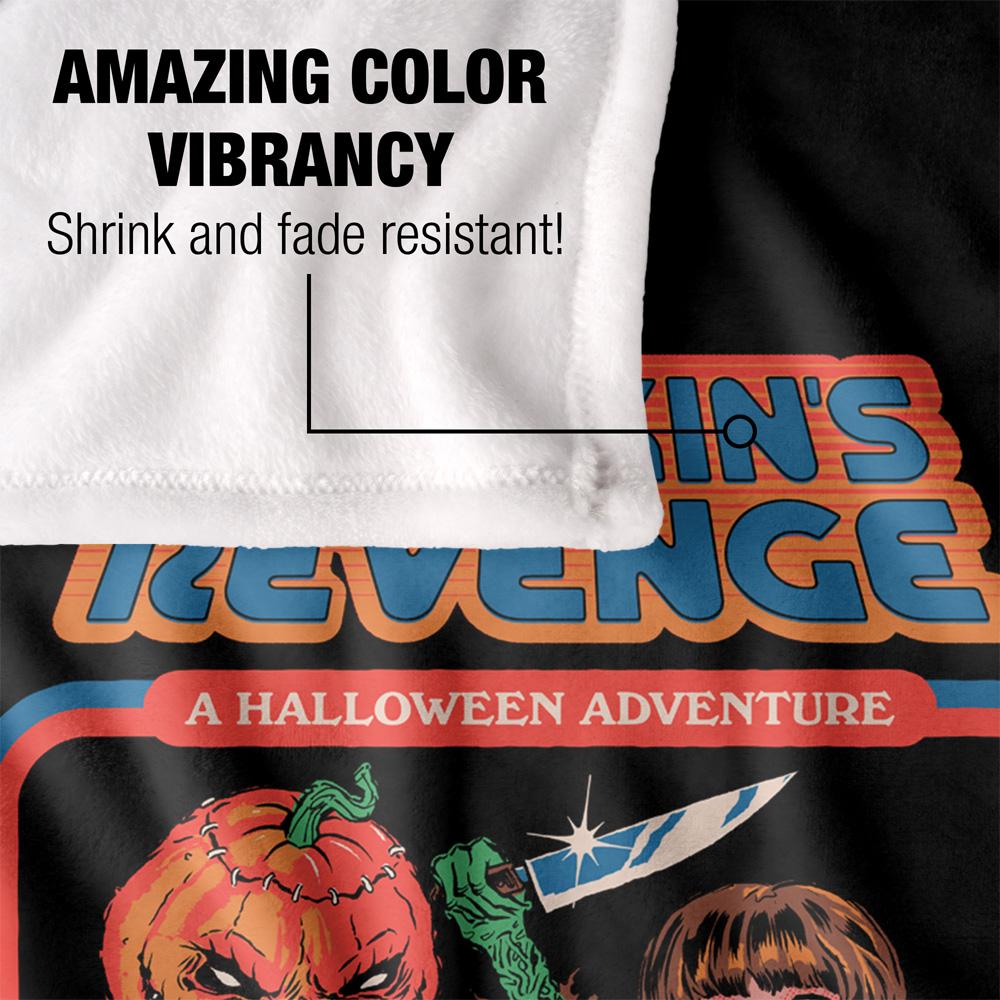 Black-Multicoloured - Pack Shot - Steven Rhodes Pumpkins Revenge Soft Touch Blanket