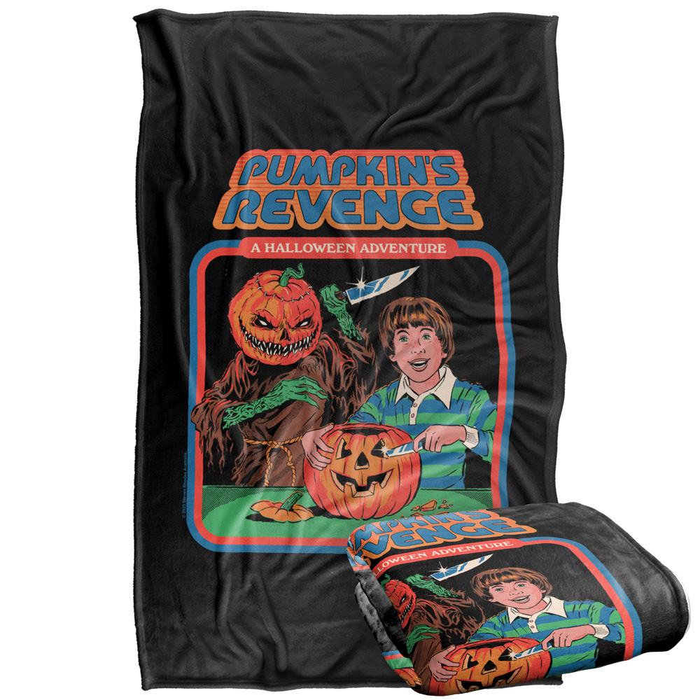 Black-Multicoloured - Front - Steven Rhodes Pumpkins Revenge Soft Touch Blanket