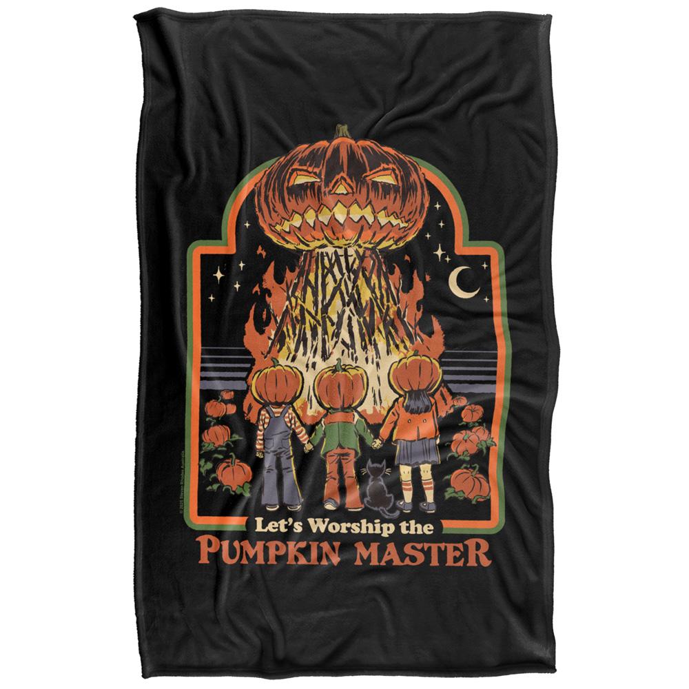 Black-Multicoloured - Side - Steven Rhodes Pumpkin Master Soft Touch Blanket
