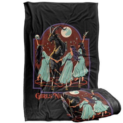 Black-Multicoloured - Front - Steven Rhodes Girl´s Night Out Soft Touch Blanket