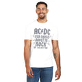 White - Side - AC-DC Mens We Salute You Cotton T-Shirt