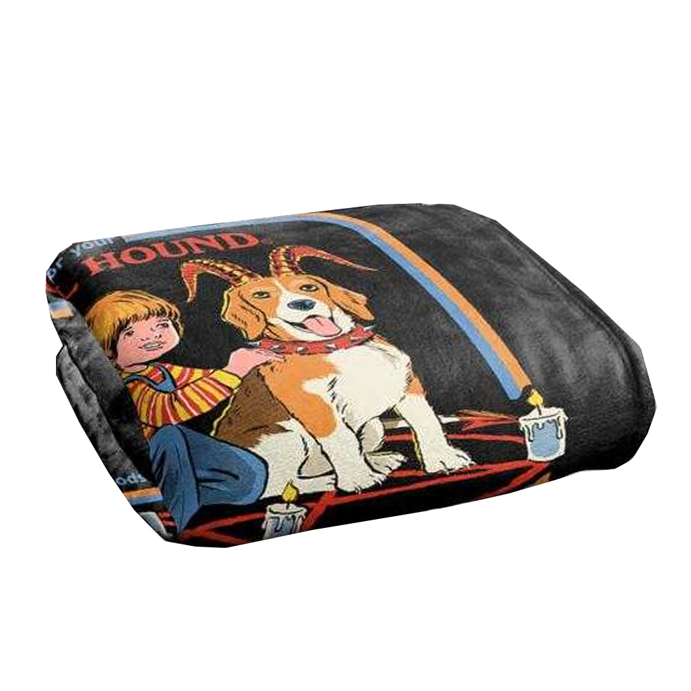 Black-Multicoloured - Side - Steven Rhodes Hell Hound Soft Touch Blanket
