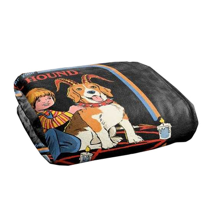 Black-Multicoloured - Side - Steven Rhodes Hell Hound Soft Touch Blanket