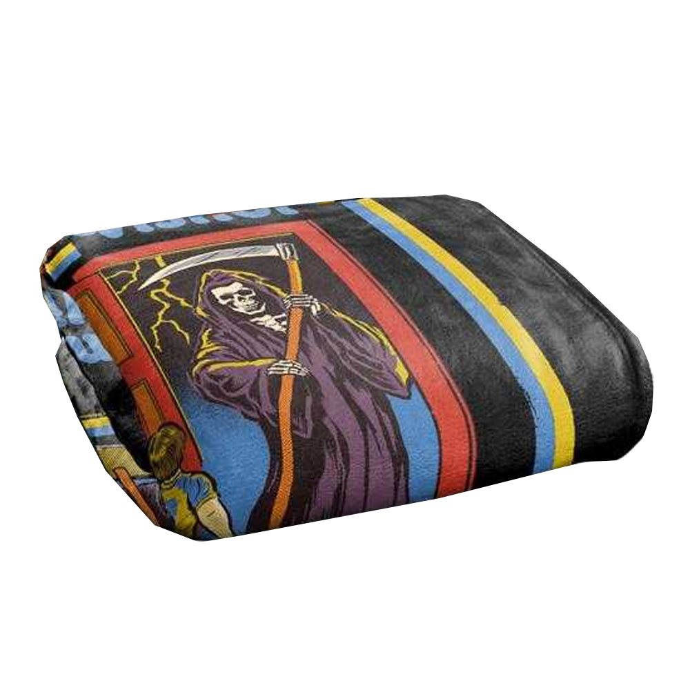 Black-Multicoloured - Side - Steven Rhodes Timmy Has A Visitor Soft Touch Blanket
