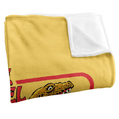 Yellow-Multicoloured - Back - Steven Rhodes Time Travel Soft Touch Blanket