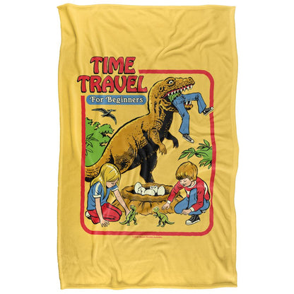 Yellow-Multicoloured - Front - Steven Rhodes Time Travel Soft Touch Blanket