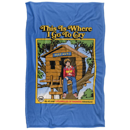 Blue-Multicoloured - Front - Steven Rhodes This Is Where I Go To Cry Soft Touch Blanket