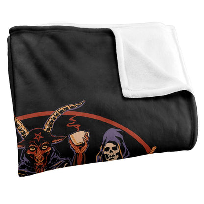 Black-Multicoloured - Back - Steven Rhodes The Morning Ritual Soft Touch Blanket
