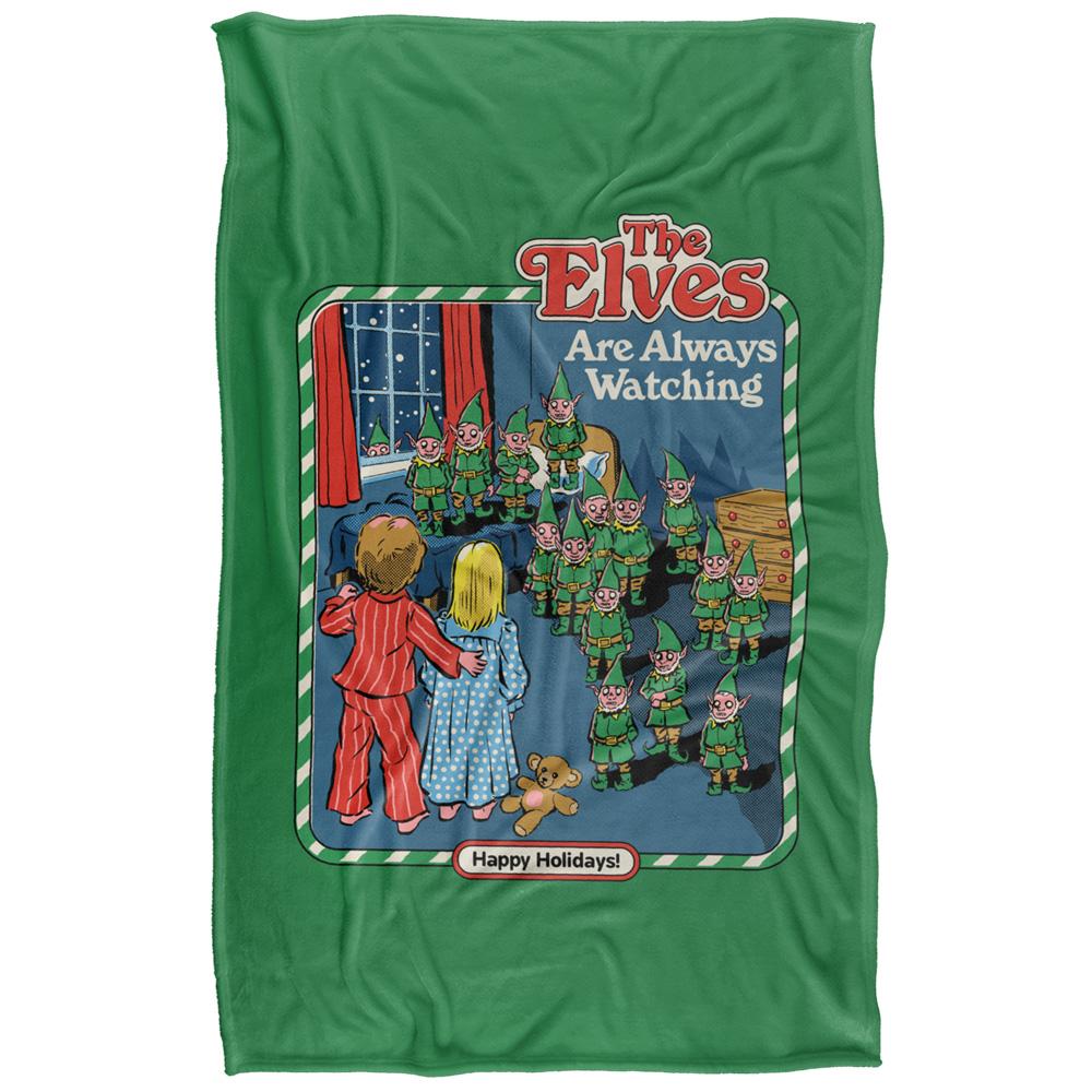 Multicoloured - Front - Steven Rhodes The Elves Are Always Watching Soft Touch Blanket