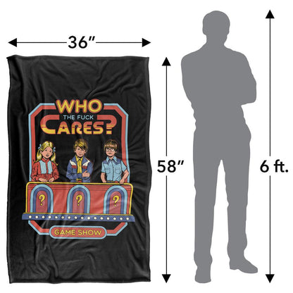Black-Multicoloured - Lifestyle - Steven Rhodes Who The Fuck Cares Soft Touch Blanket