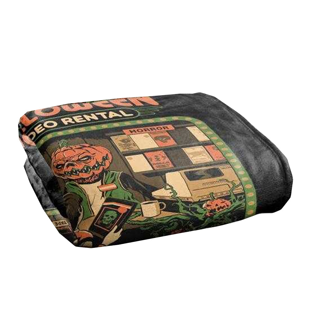 Black-Multicoloured - Back - Steven Rhodes Video Rentals Soft Touch Blanket