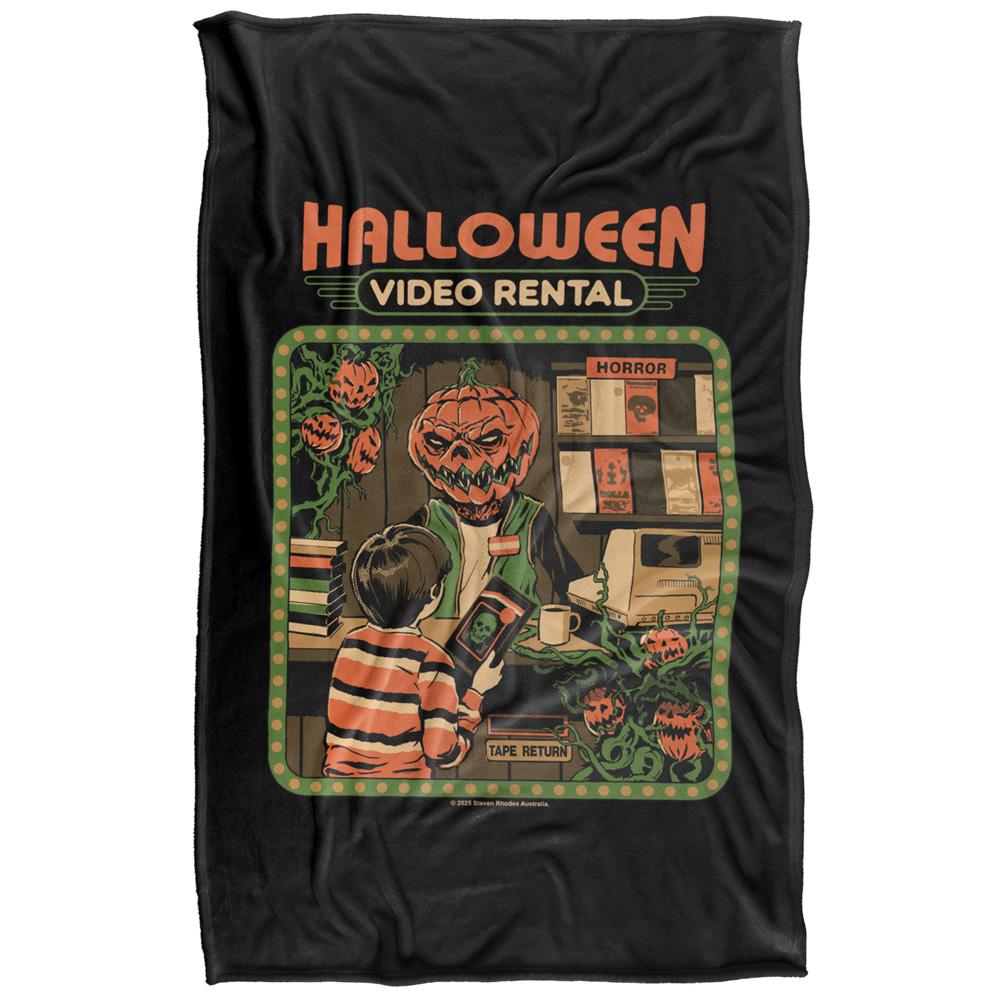 Black-Multicoloured - Front - Steven Rhodes Video Rentals Soft Touch Blanket