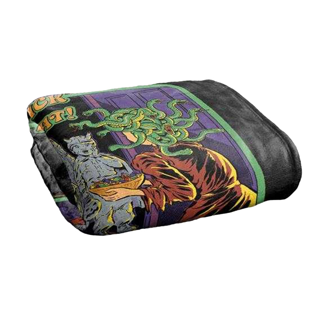 Black-Multicoloured - Back - Steven Rhodes Trick Or Treat Soft Touch Blanket