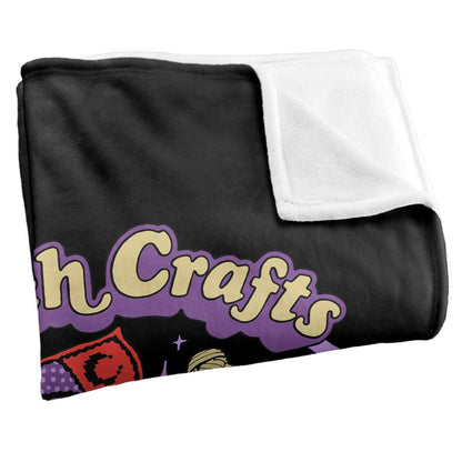 Black-Multicoloured - Side - Steven Rhodes Witch Crafts Soft Touch Blanket