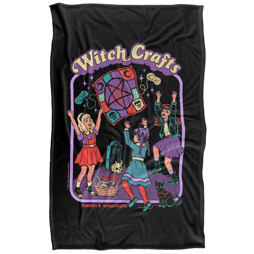 Black-Multicoloured - Front - Steven Rhodes Witch Crafts Soft Touch Blanket