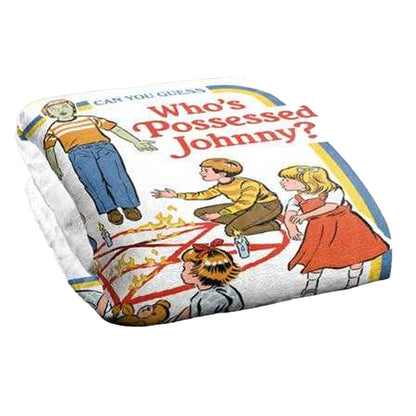 White-Multicoloured - Back - Steven Rhodes Who´s Possessed Johnny Soft Touch Blanket