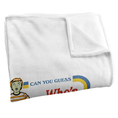 White-Multicoloured - Side - Steven Rhodes Who´s Possessed Johnny Soft Touch Blanket
