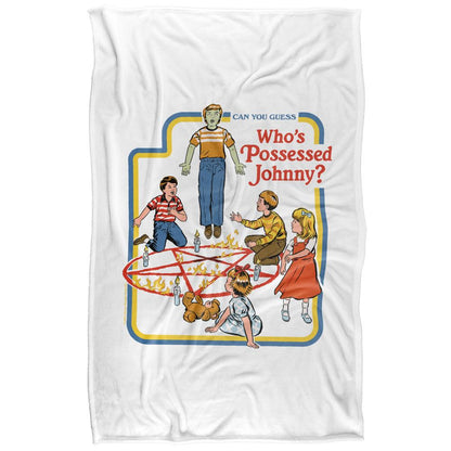 White-Multicoloured - Front - Steven Rhodes Who´s Possessed Johnny Soft Touch Blanket