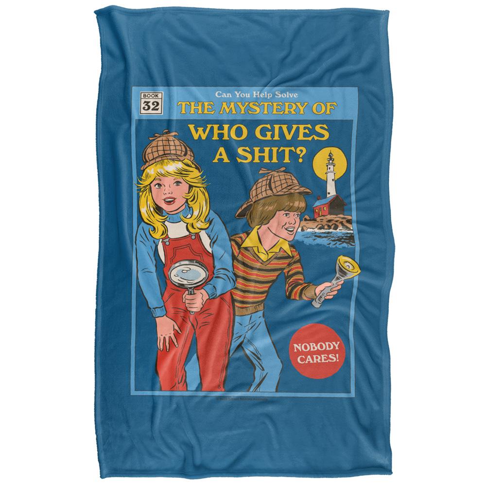 Blue-Multicoloured - Front - Steven Rhodes Who Gives A Shit Soft Touch Blanket
