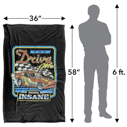 Black-Multicoloured - Side - Steven Rhodes You Drive Me Insane Soft Touch Blanket