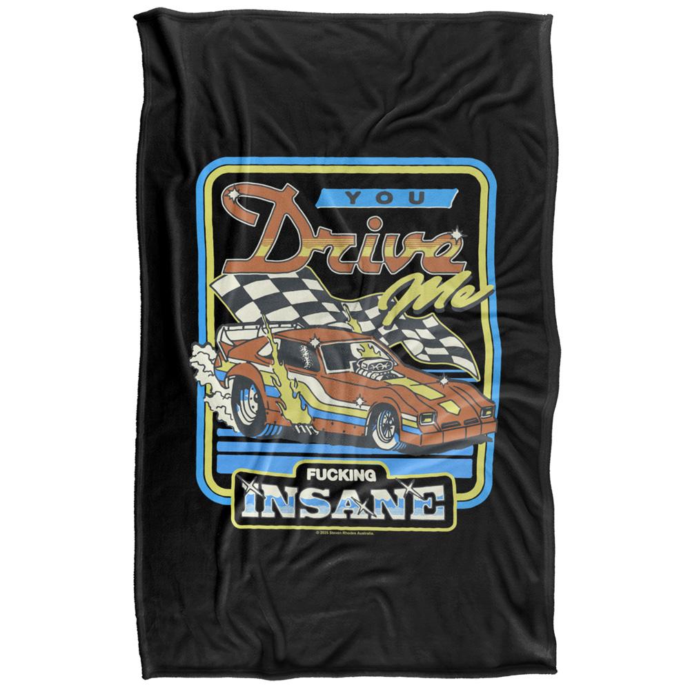 Black-Multicoloured - Front - Steven Rhodes You Drive Me Insane Soft Touch Blanket