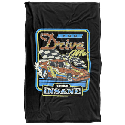 Black-Multicoloured - Front - Steven Rhodes You Drive Me Insane Soft Touch Blanket