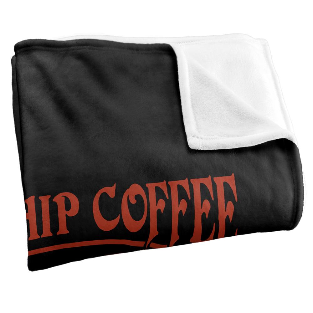 Black-Multicoloured - Side - Steven Rhodes Worship Coffee Soft Touch Blanket
