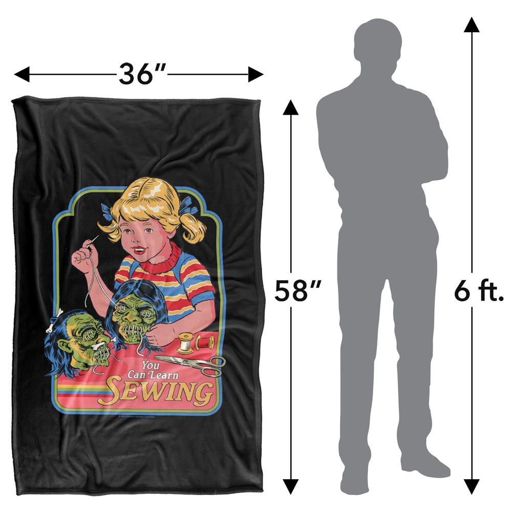 Black-Multicoloured - Lifestyle - Steven Rhodes You Can Learn Sewing Soft Touch Blanket