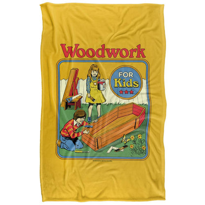 Yellow-Multicoloured - Back - Steven Rhodes Woodwork For Kids Soft Touch Blanket