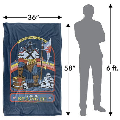 Navy-Multicoloured - Lifestyle - Steven Rhodes You´re Killing It Soft Touch Blanket