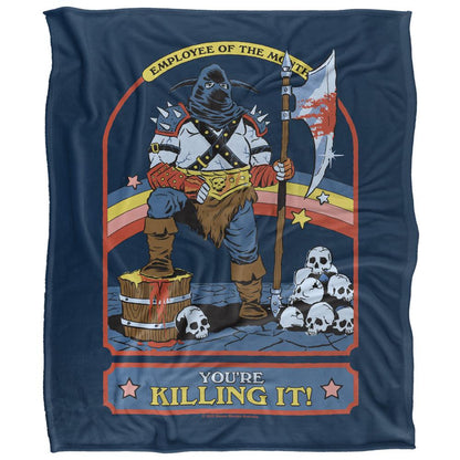 Navy-Multicoloured - Front - Steven Rhodes You´re Killing It Soft Touch Blanket