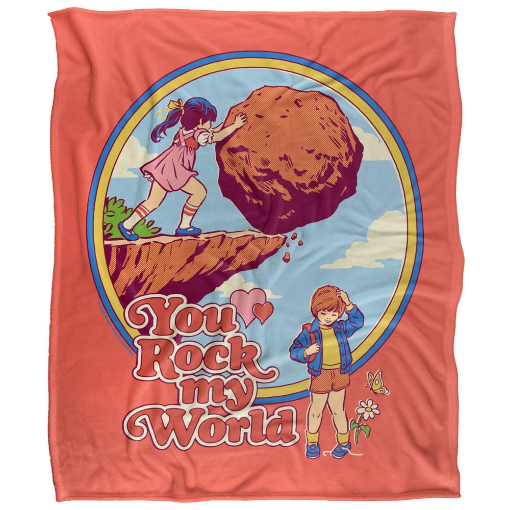 Pink-Multicoloured - Back - Steven Rhodes You Rock My World Soft Touch Blanket