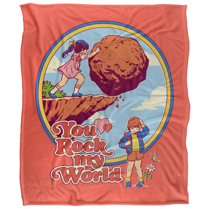 Pink-Multicoloured - Back - Steven Rhodes You Rock My World Soft Touch Blanket