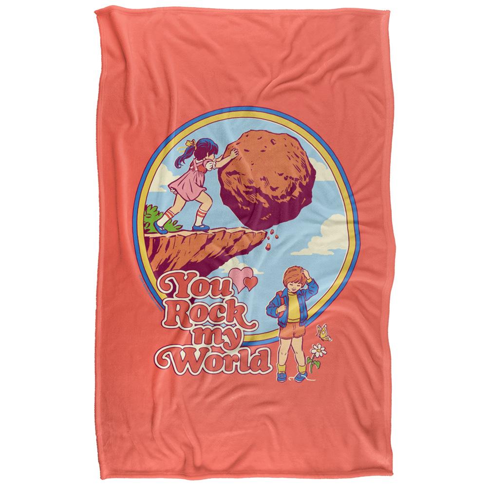 Pink-Multicoloured - Front - Steven Rhodes You Rock My World Soft Touch Blanket