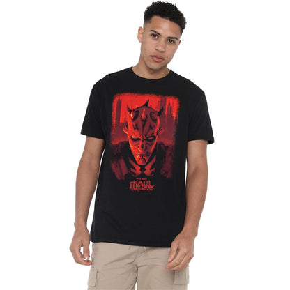 Black - Lifestyle - Star Wars: Maul-Shadow Lord Unisex Adult Red City Poster T-Shirt
