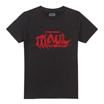 Black - Front - Star Wars: Maul-Shadow Lord Unisex Adult Red Logo T-Shirt