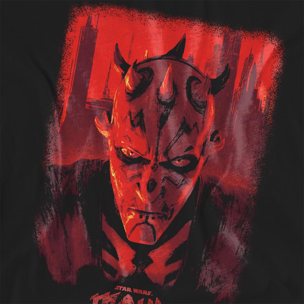 Black - Side - Star Wars: Maul-Shadow Lord Womens-Ladies Darth Maul Poster T-Shirt