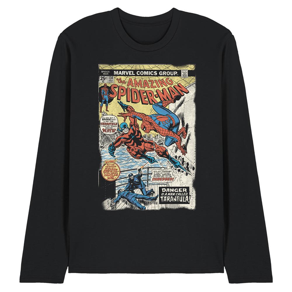 Black - Front - The Amazing Spider-Man Unisex Adult Tarantula Cover Long-Sleeved T-Shirt