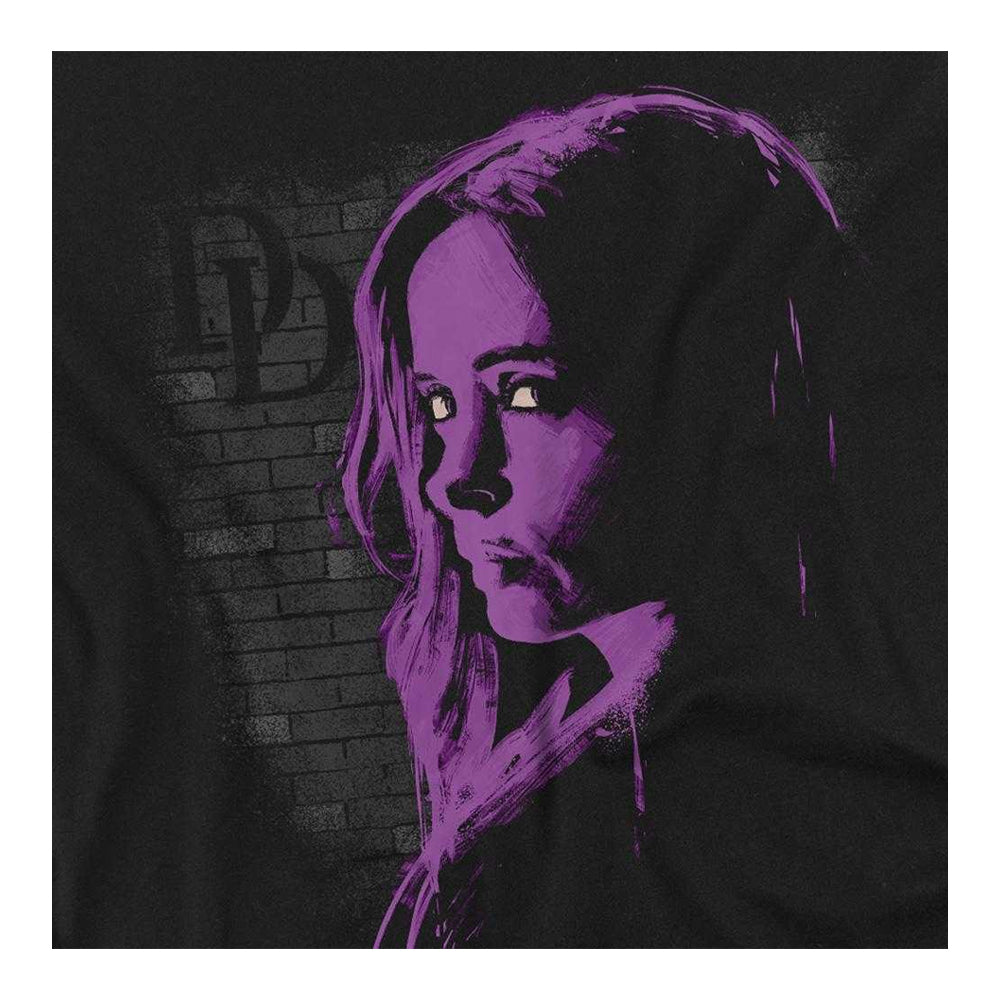 Black - Side - Daredevil Unisex Adult Jessica Jones Paint T-Shirt